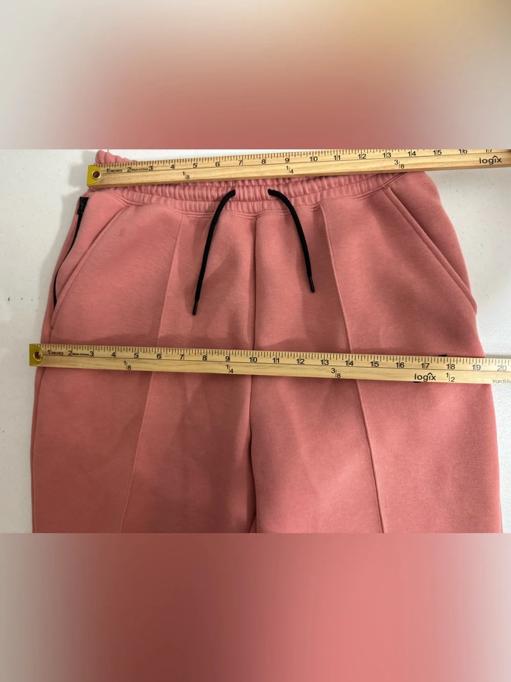 Nike Kids Coral Pink Sweatpants with Black Logo